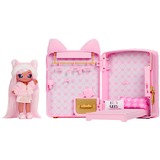 MGA Entertainment Na! Na! Na! Surprise - 3-in-1 Backpack Bedroom-speelset van serie 3 - roze kitten Pop 