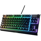 SteelSeries Apex 3 TKL, gaming toetsenbord Zwart, FR lay-out, SteelSeries Whisper-Quiet, RGB leds, TKL