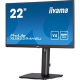 iiyama ProLite XUB2294HSU-B2 21.5" monitor Zwart, 75 Hz, HDMI, DisplayPort, USB 3.0, Audio, FreeSync