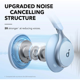 Anker soundcore Space One on-ear headset Lichtblauw, Bluetooth, USB-C