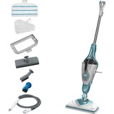 BLACK+DECKER BHSM168U 1600W Steam-mop met deltavoet en 7 accessoires stoomreiniger Wit/blauwgrijs