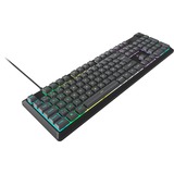 Corsair K55 CORE RGB gaming toetsenbord Grijs, BE lay-out (AZERTY), Rubberdome, 100%, RGB leds