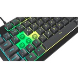 Corsair K55 CORE RGB gaming toetsenbord Grijs, BE lay-out (AZERTY), Rubberdome, 100%, RGB leds
