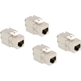DeLOCK RJ45 jack > LSA Cat.6A STP keystone module 4 stuks