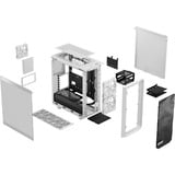 Fractal Design Meshify 2 Compact Lite White TG Clear midi tower behuizing Wit | 2x USB-A | Tempered Glass