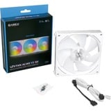 Lian Li UNI FAN AL140 V2 Single Pack case fan Wit, 4-pins PWM fan-connector, RGB leds