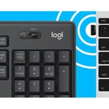 Logitech MK295 Silent Wireless Keyboard and Mouse Combo, desktopset Donkergrijs, BE Lay-out