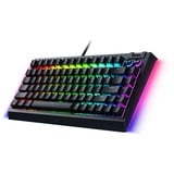 Razer BlackWidow V4 75%, gaming toetsenbord Zwart, US lay-out, Razer Orange, RGB leds, TKL, Doubleshot ABS, hot swap