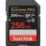 SanDisk Extreme PRO 256 GB SDXC geheugenkaart Zwart, UHS-I, Class 10, U3, V30