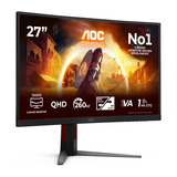 AOC CQ27G4Z2 27" curved gaming monitor Zwart/rood, 1x DisplayPort, 2x HDMI, 260 Hz / 400 Hz