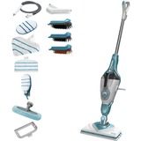 BLACK+DECKER BHSM168DSM 1600W Steam-mop met SteaMitt, deltavoet en 13 accessoires stoomreiniger Wit/blauwgrijs