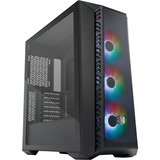 Cooler Master MasterBox 520 Mesh midi tower behuizing Zwart | 1x USB-A | 1x USB-C | RGB | Tempered Glass