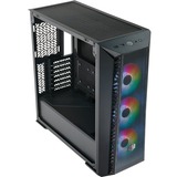 Cooler Master MasterBox 520 Mesh midi tower behuizing Zwart | 1x USB-A | 1x USB-C | RGB | Tempered Glass