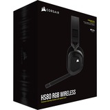 Corsair HS80 RGB WIRELESS over-ear gaming headset Zwart, Pc, PlayStation 4, PlayStation 5