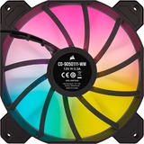 Corsair iCUE SP140 RGB ELITE Performance + Lighting Node CORE case fan Zwart, 2 stuks, 4-pins PWM fan-connector