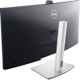 Dell P3424WEB 34.1" Curved UltraWide monitor Zilver/zwart, HDMI, DisplayPort, USB, Audio, Webcam