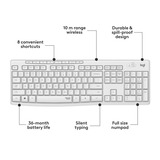 Logitech MK295 Silent Wireless Keyboard and Mouse Combo, desktopset Grijs, US lay-out