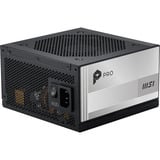 MSI PRO A850PL PCIE5 modulaire 850 watt voeding  Zwart, 1x 12VHPWR, 3x PCIe, 1x 12V-2x6, 3x PCIe