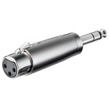 goobay XLR naar 6.35 mm jack adapter Zilver