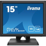 iiyama ProLite T1531SAW-B6 15" Touchscreen-Monitor  Zwart, Touch, VGA, HDMI, DisplayPort, Audio
