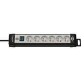 Brennenstuhl Premium-Line 6-voudige stekkerdoos Zwart/lichtgrijs, 6x stekker