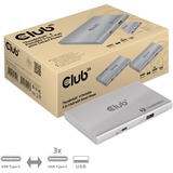 Club 3D Thunderbolt 4 Portable 5-in-1 hub met smart power dockingstation Aluminium