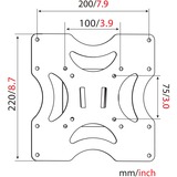 Digitus Universele TV/Monitor wandmontage  Zwart