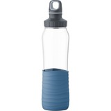Emsa Drink2GO Glas Drinkfles Transparant/blauw, 0,7 Liter