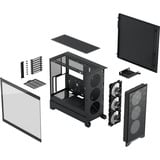 Fractal Design Pop 2 Air RGB midi tower behuizing Zwart | 1x USB-A | 1x USB-C | RGB | Tempered Glass