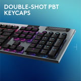 Logitech G915 X LIGHTSPEED Low-Profile RGB mechanisch gaming toetsenbord Zwart, US-International lay-out (QWERTY), GL Tactile, 100%, Double-Shot PBT, LIGHTSPEED