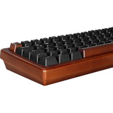 Sharkoon SKILLER SGK50 S4 Gen2 Wood PBT RGB mechanisch gaming toetsenbord Houtkleur, BE lay-out (AZERTY), Gateron G Pro 3.0 Yellow, 60%, Hot-swappable