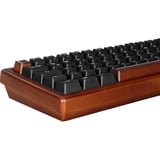 Sharkoon SKILLER SGK50 S4 Gen2 Wood PBT, gaming toetsenbord Houtkleur/zwart, BE Lay-out, Gateron G Pro 3.0 Yellow, RGB leds, Hot-swappable, 60%