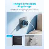 Anker 70W Zolo oplader Zwart, 3x USB-C, 1x USB-A
