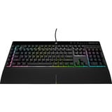 Corsair  K55 RGB PRO XT, gaming toetsenbord Zwart, US lay-out, Membraan, RGB-leds