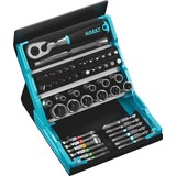 Hazet SmartCase Bit set 2200SC-2 bitset Zwart/blauw, 1/4", met omschakelbare ratel