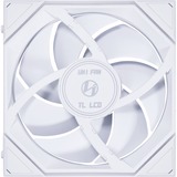 Lian Li UNI FAN TL 140 LCD Reverse RGB case fan Wit, 140 x 144 x 28 mm