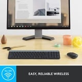 Logitech MK470 Slim draadloze desktopset Zwart, US-International lay-out (QWERTY), Scissor switches, 100%, 1000 dpi