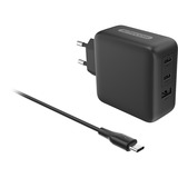 Sitecom 100W GaN Power Delivery oplader Zwart, 2x USB-C, 1x USB-A, 1,5 meter