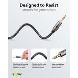 goobay Plus 3,5 mm stereo jack kabel Zwart/zilver, 0,5 meter
