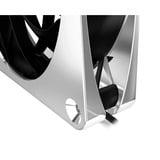 Alphacool Apex Stealth Metal case fan Chroom/zwart, 4-pin PWM fan-connector