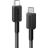 Anker 322 USB-C Braided kabel Zwart, 0.9 meter, 60 W