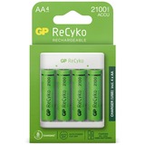 GP Batteries ReCyko Charger (USB) E411 + 4x AA oplader Wit