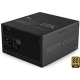 NZXT C1200 Gold ATX 3.1, 1200 Watt voeding  Zwart, 1x 12VHPWR, 3x PCIe, kabelmanagement