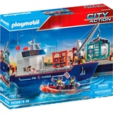PLAYMOBIL City Action - Groot containerschip met douaneboot Constructiespeelgoed 70769