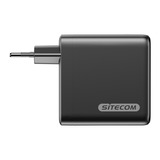 Sitecom 140W GaN Power Delivery Wall Charger with full color LED display Zwart