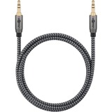 goobay Plus 3,5 mm stereo jack kabel Zwart/zilver, 2 meter
