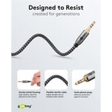 goobay Plus 3,5 mm stereo jack kabel Zwart/zilver, 2 meter