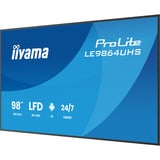 iiyama ProLite LE9864UHS-B1AG 98" 4K Ultra HD Public Display Zwart, HDMI, USB-C, WiFi, LAN, Audio, Android 14 OS