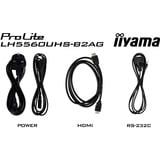 iiyama ProLite LH5560UHS-B2AG 54.6" 4K Ultra HD Public Display Zwart (mat), HDMI, LAN, WiFi, USB, Audio, Android 11