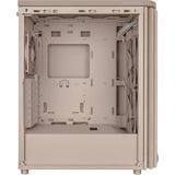 ASUS ASUS PROART PA401 WOOD MESH PWM BEIGE midi tower behuizing Beige | 2x USB-A | 1x USB-C | Window